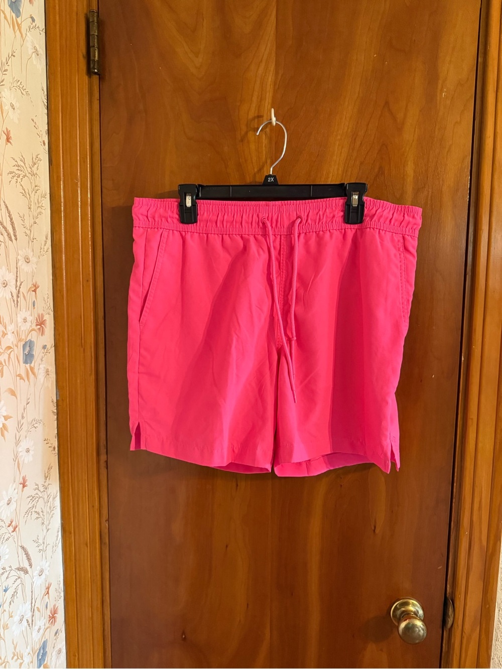 Men’s George Hot Pink Elastic Waist Swim Shorts